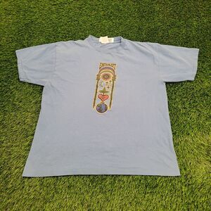 Vintage 1994 Earth-Alert Shirt XL 23x26 Blue Hippie